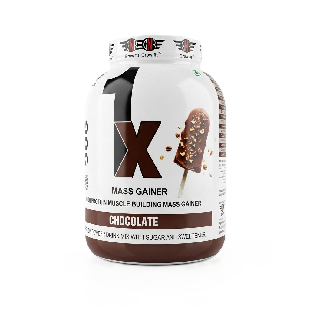 1X Mass Gainer – High Protein Muscle Building Mass Gainer (Chocolate Flavor)